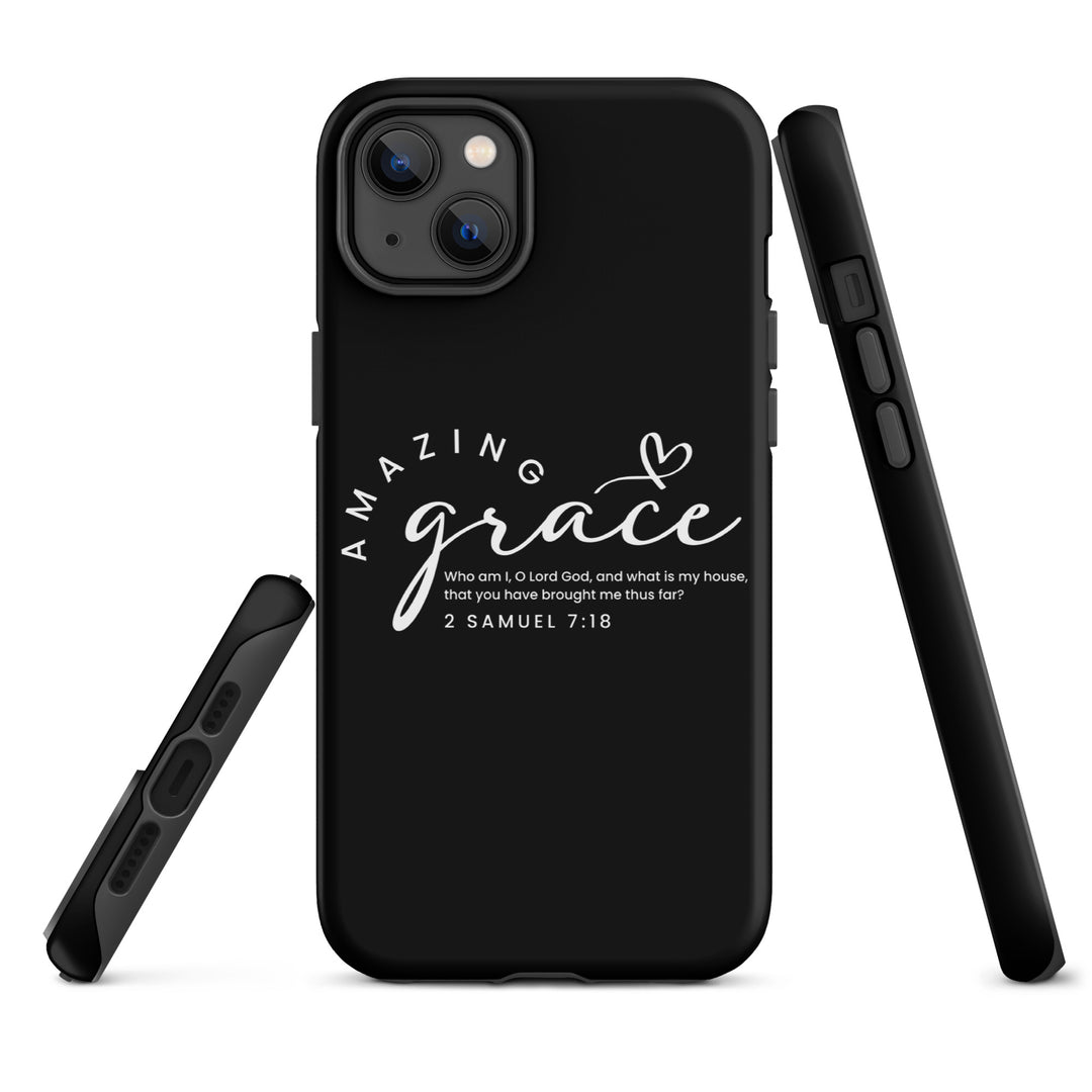 Christian Phone Case Amazing Grace Heart Black for iPhone® iPhone® Phone Cases   