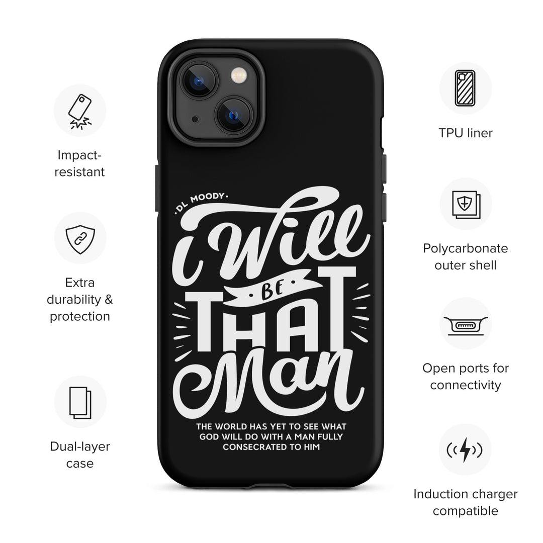 Christian Phone Case I Will Be That Man Black for iPhone® iPhone® Phone Cases   