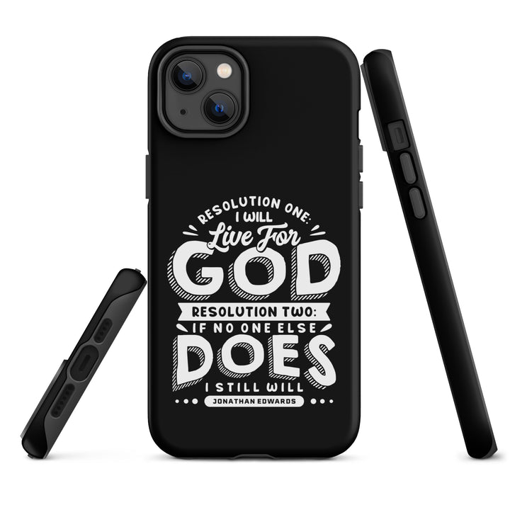 Christian Phone Case Live For God Black for iPhone® iPhone® Phone Cases   