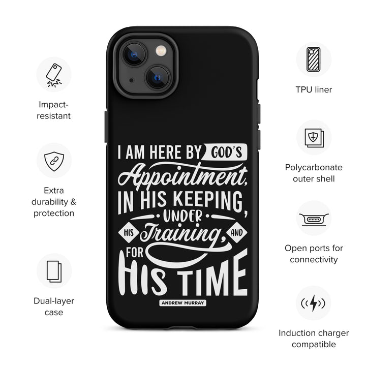 Christian Phone Case His Time Black for iPhone® iPhone® Phone Cases   