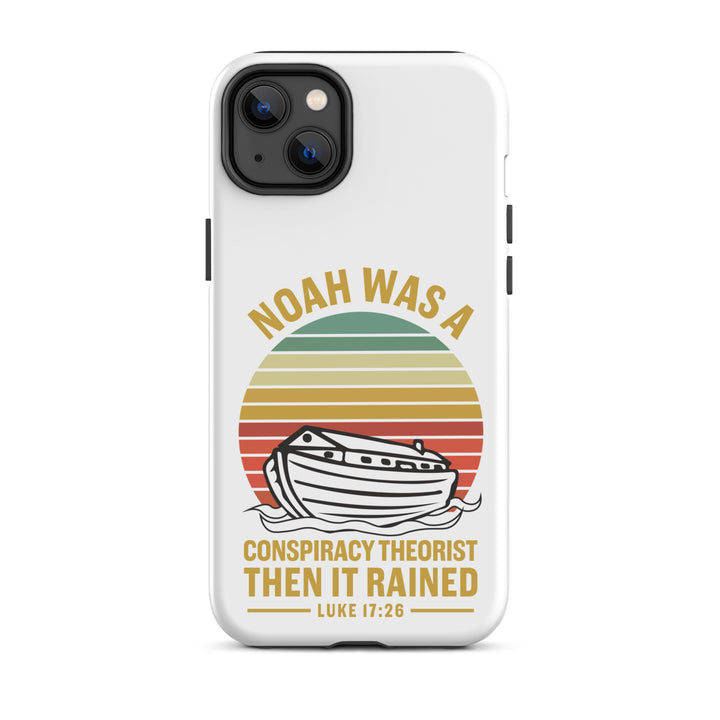 Christian Phone Case Noah Conspiracy White for iPhone® iPhone® Phone Cases Matte iPhone 14 Plus 