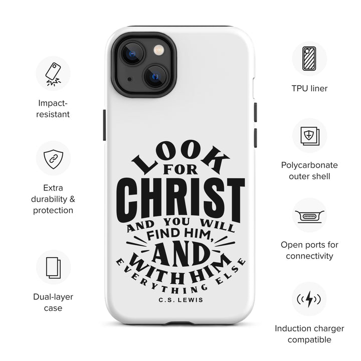 Christian Phone Case Look For Christ White for iPhone® iPhone® Phone Cases   