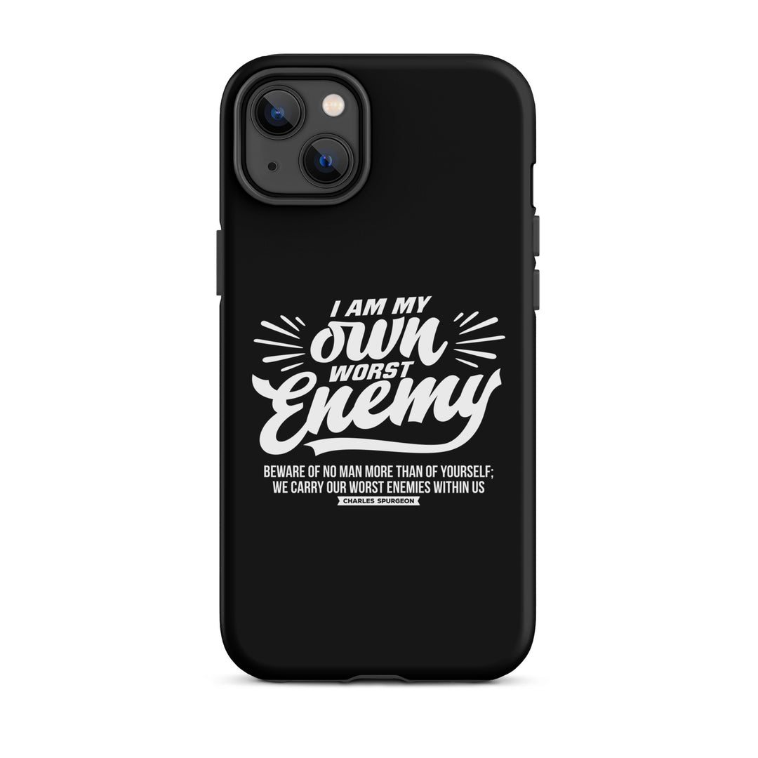 Christian Phone Case Worst Enemy Black for iPhone® iPhone® Phone Cases Matte iPhone 14 Plus 