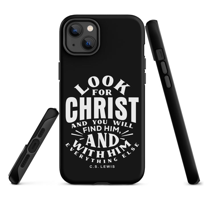 Christian Phone Case Look For Christ Black for iPhone® iPhone® Phone Cases   