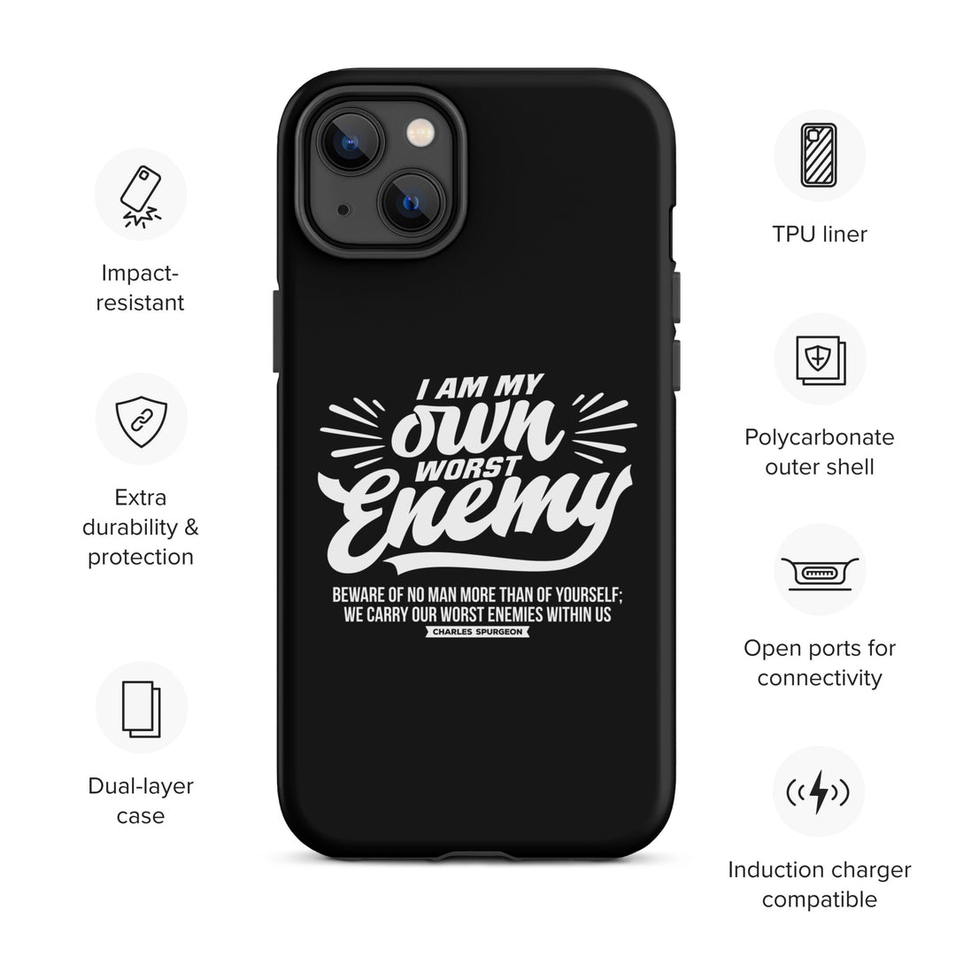 Christian Phone Case Worst Enemy Black for iPhone® iPhone® Phone Cases   