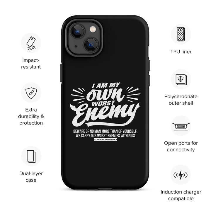 Christian Phone Case Worst Enemy Black for iPhone® iPhone® Phone Cases   