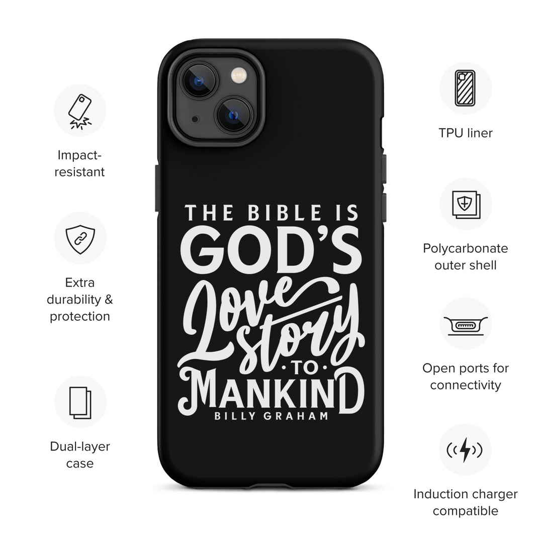 Christian Phone Case God's Love Story Black for iPhone® iPhone® Phone Cases   