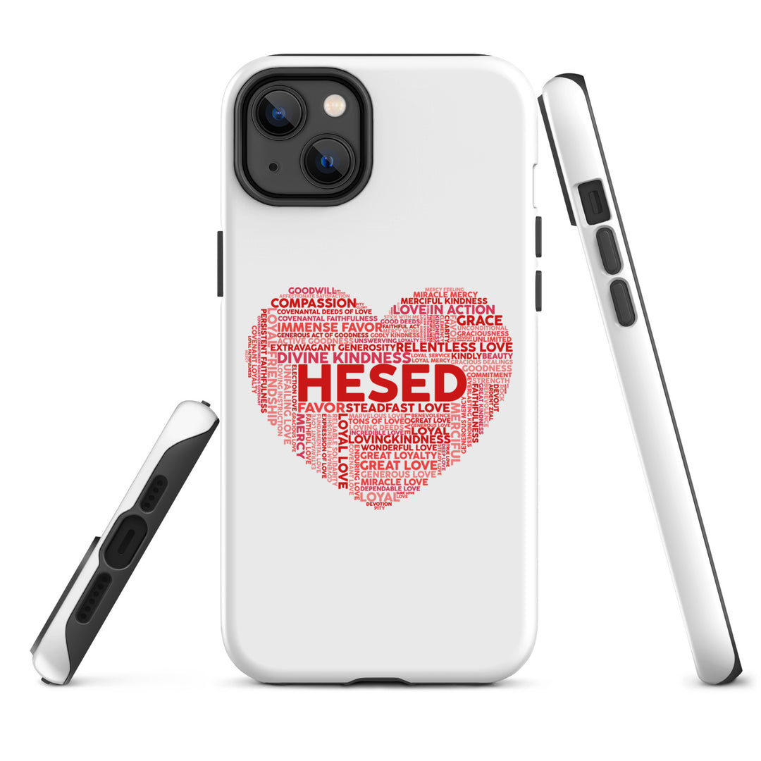 Christian Phone Case Hesed Heart White for iPhone® iPhone® Phone Cases   