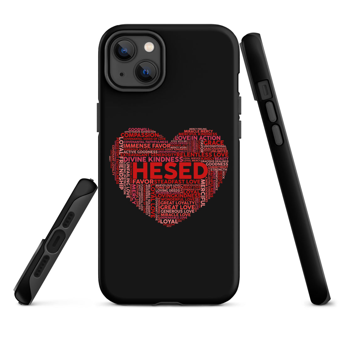 Christian Phone Case Hesed Heart Black for iPhone® iPhone® Phone Cases   