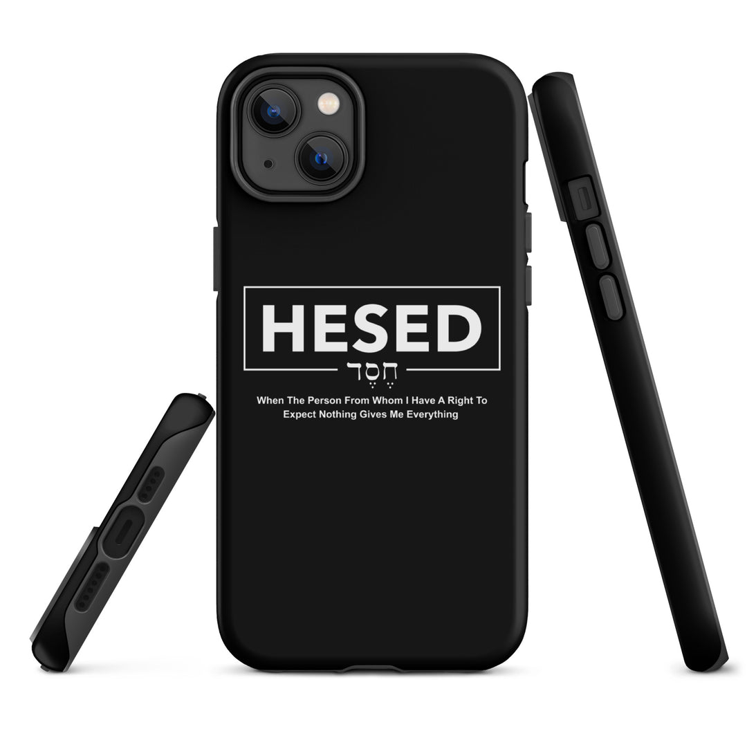 Christian Phone Case Hesed Everything Black for iPhone® iPhone® Phone Cases   