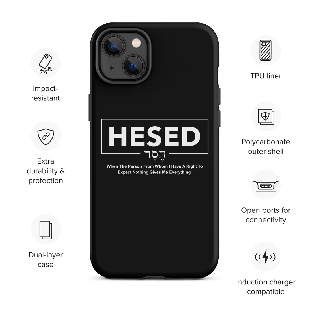 Christian Phone Case Hesed Everything Black for iPhone® iPhone® Phone Cases   