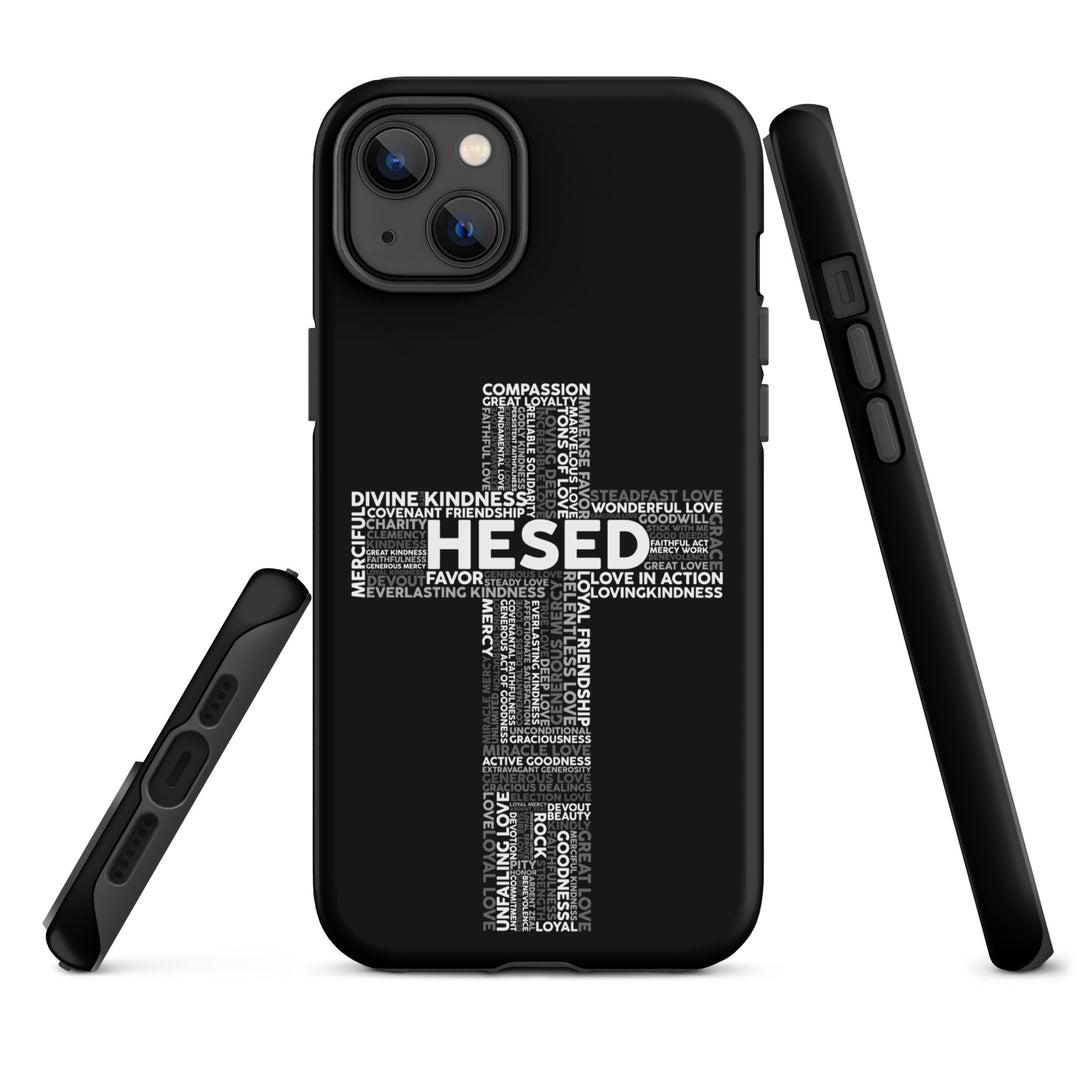 Christian Phone Case Hesed Cross Black for iPhone® iPhone® Phone Cases   