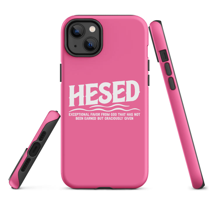 Christian Phone Case Hesed Exceptional Favor Pink for iPhone® iPhone® Phone Cases   