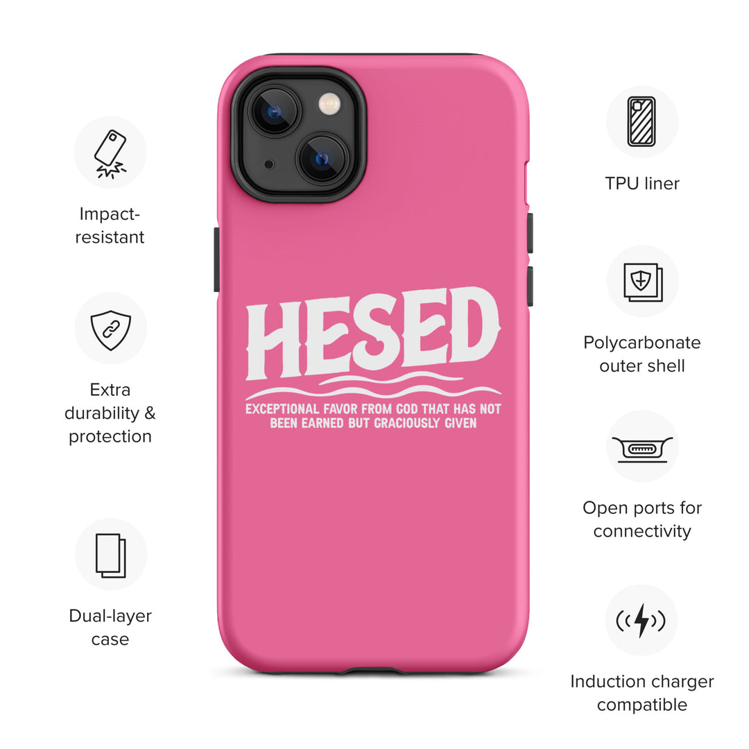 Christian Phone Case Hesed Exceptional Favor Pink for iPhone® iPhone® Phone Cases   