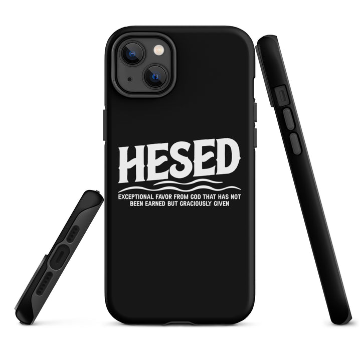 Christian Phone Case Hesed Exceptional Favor Black for iPhone® iPhone® Phone Cases   