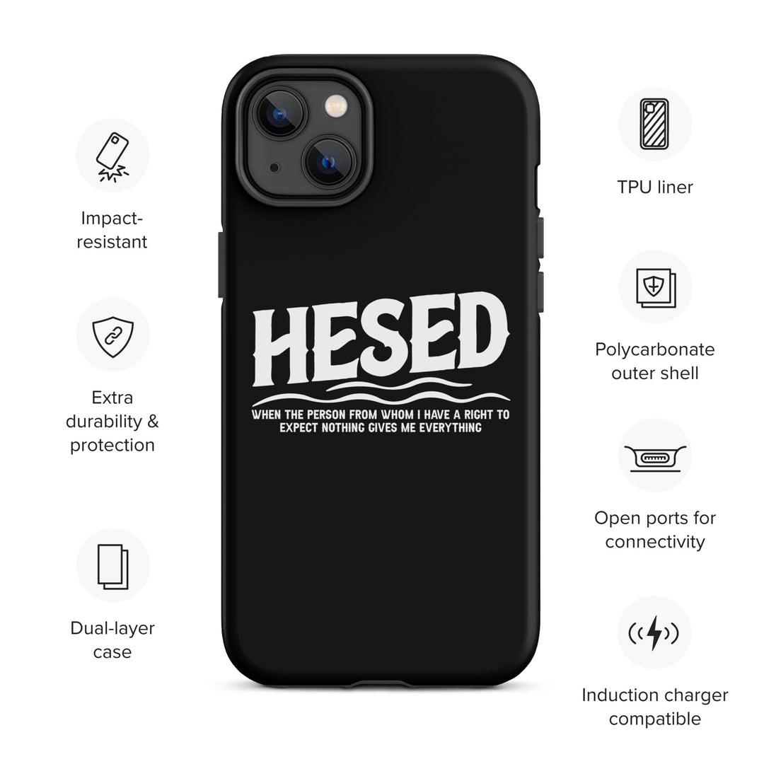 Christian Phone Case Hesed Everything Black for iPhone® iPhone® Phone Cases   