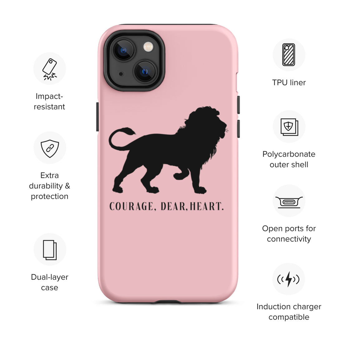 Christian Phone Case Courage Dear Heart Pink for iPhone® iPhone® Phone Cases   