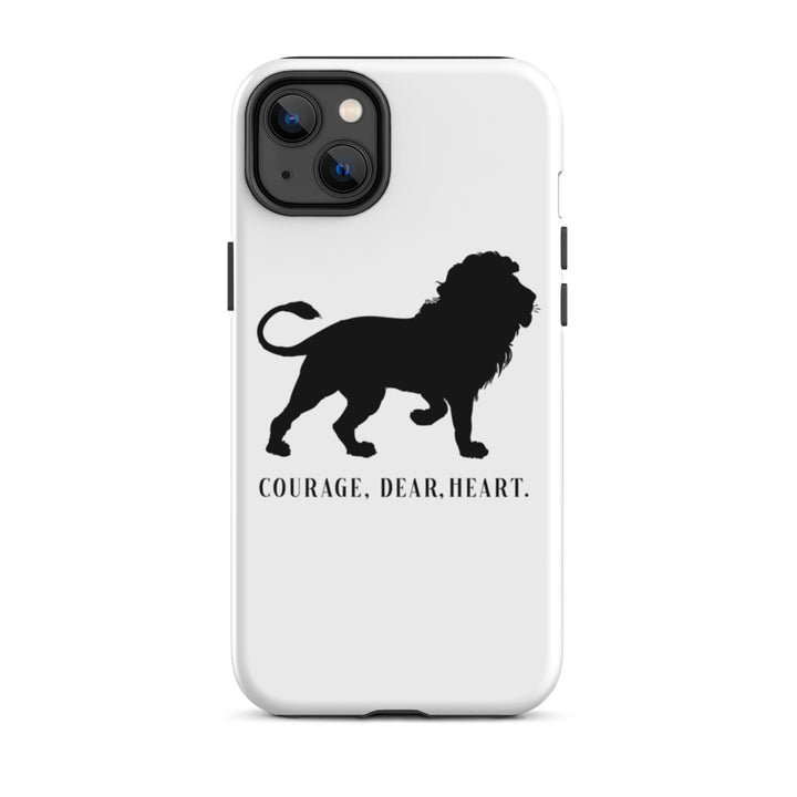 Christian Phone Case Courage Dear Heart White for iPhone® iPhone® Phone Cases Matte iPhone 14 Plus 