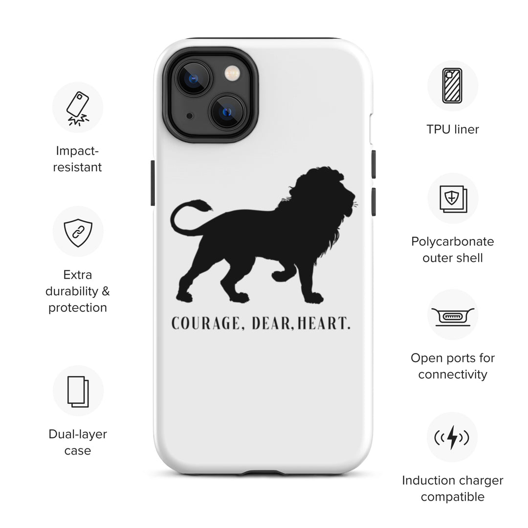 Christian Phone Case Courage Dear Heart White for iPhone® iPhone® Phone Cases   