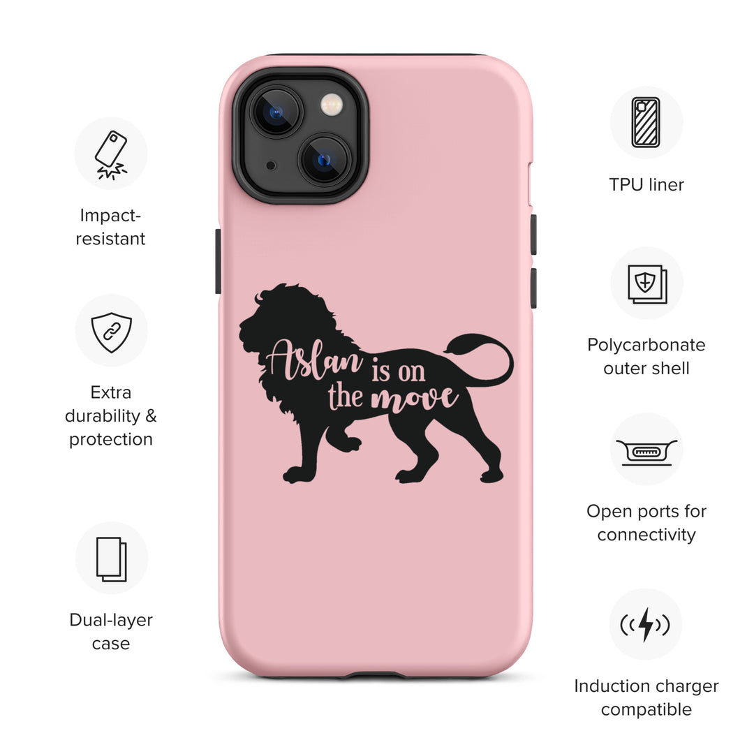 Christian Phone Case Aslan Is On Move Pink for iPhone® iPhone® Phone Cases   