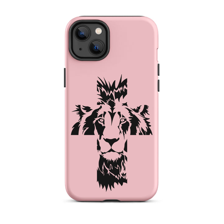 Christian Phone Case Aslan Cross Pink for iPhone® iPhone® Phone Cases Matte iPhone 14 Plus 