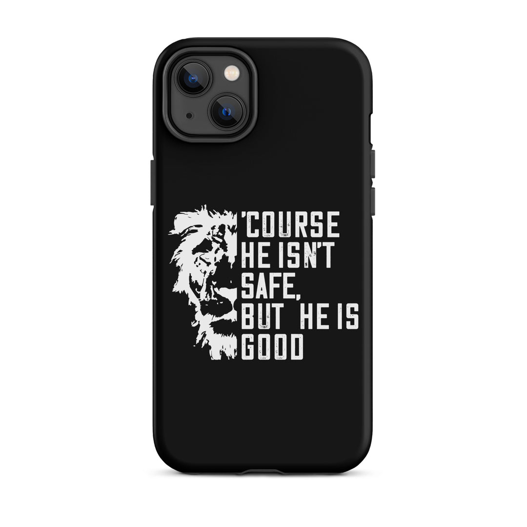 Christian Phone Case for iPhone® 'Course He Isn't Safe Black iPhone® Phone Cases Matte iPhone 14 Plus 