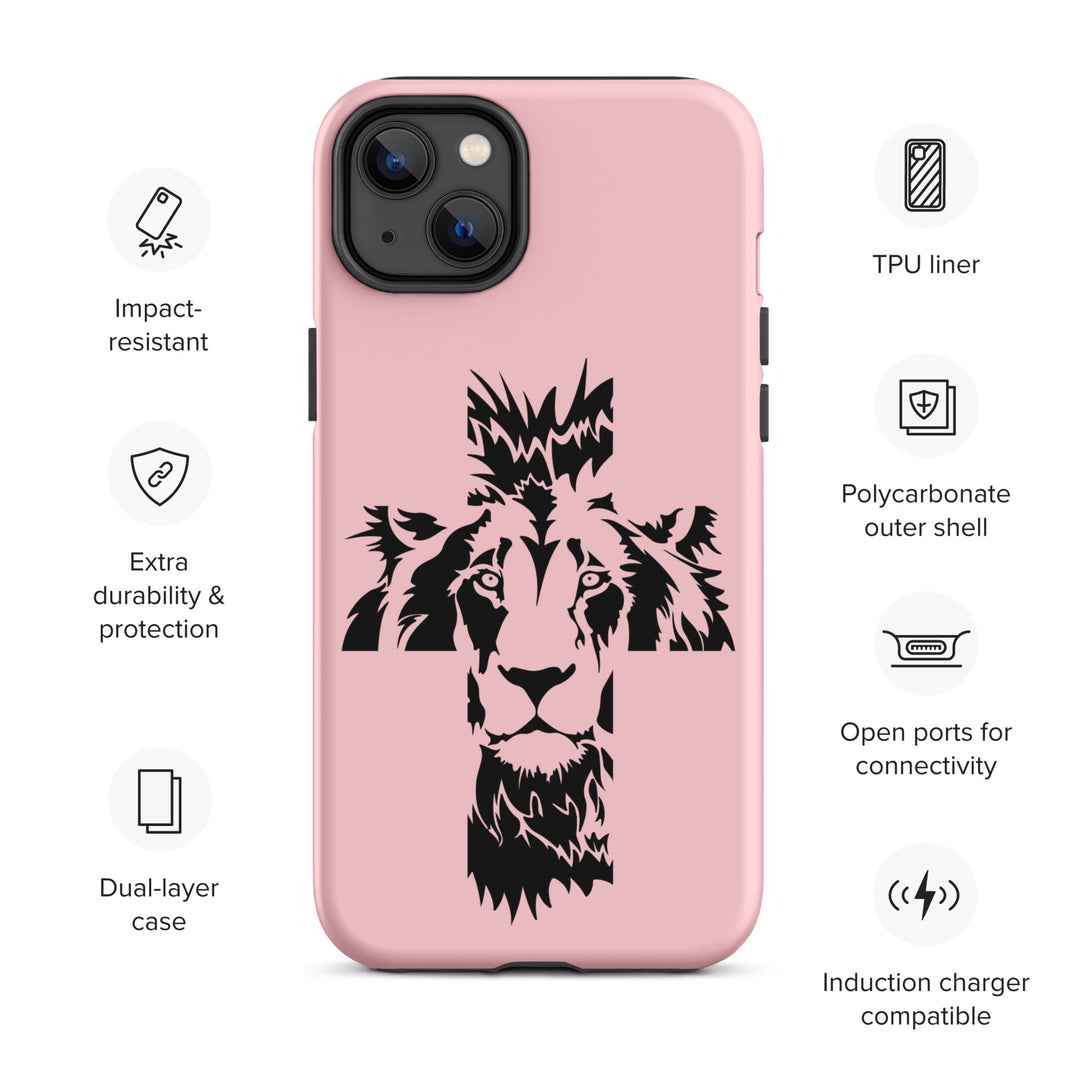 Christian Phone Case Aslan Cross Pink for iPhone® iPhone® Phone Cases   