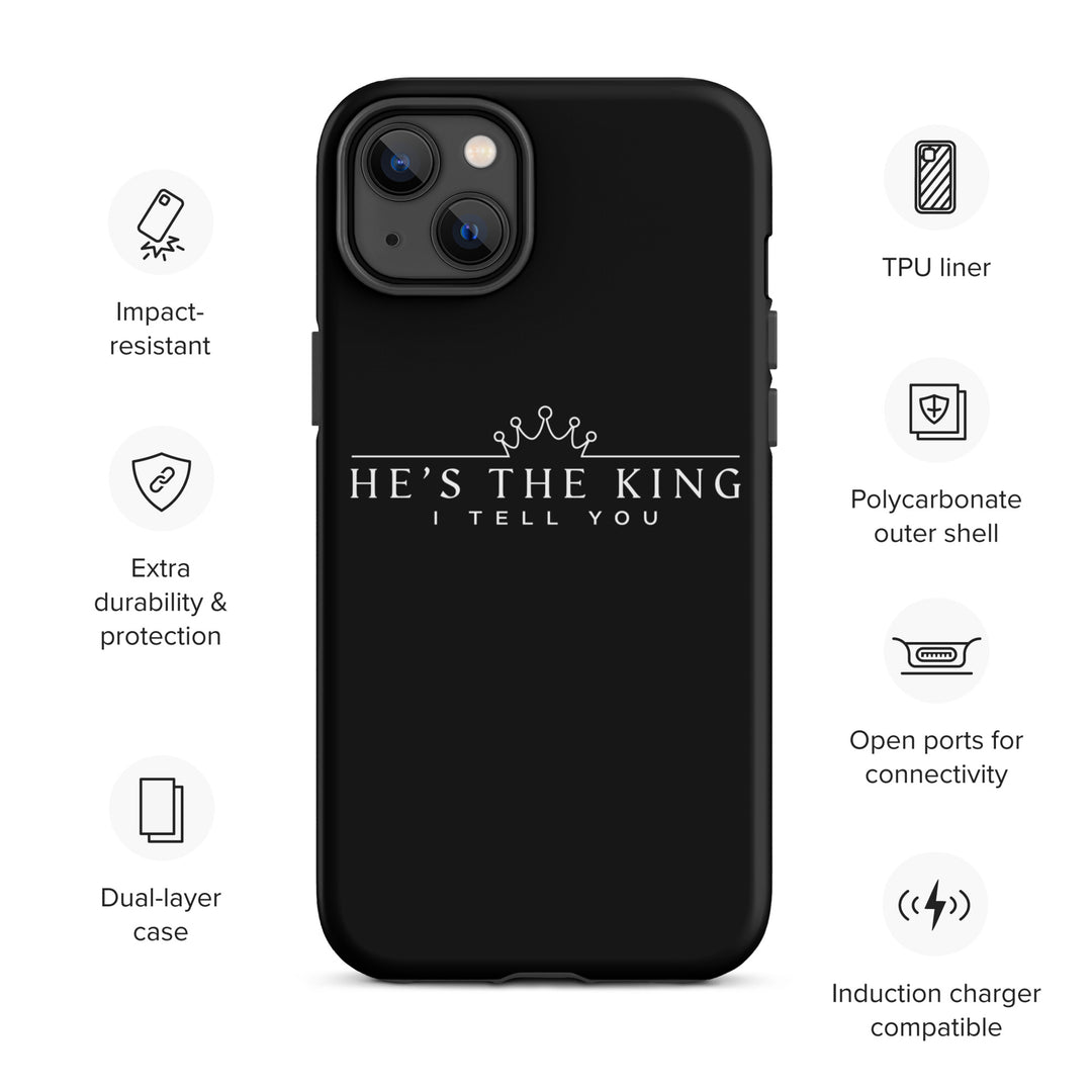 Christian Phone Case He's The King Black for iPhone® iPhone® Phone Cases   