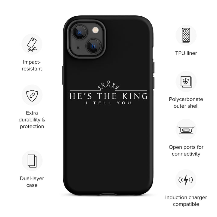 Christian Phone Case He's The King Black for iPhone® iPhone® Phone Cases   