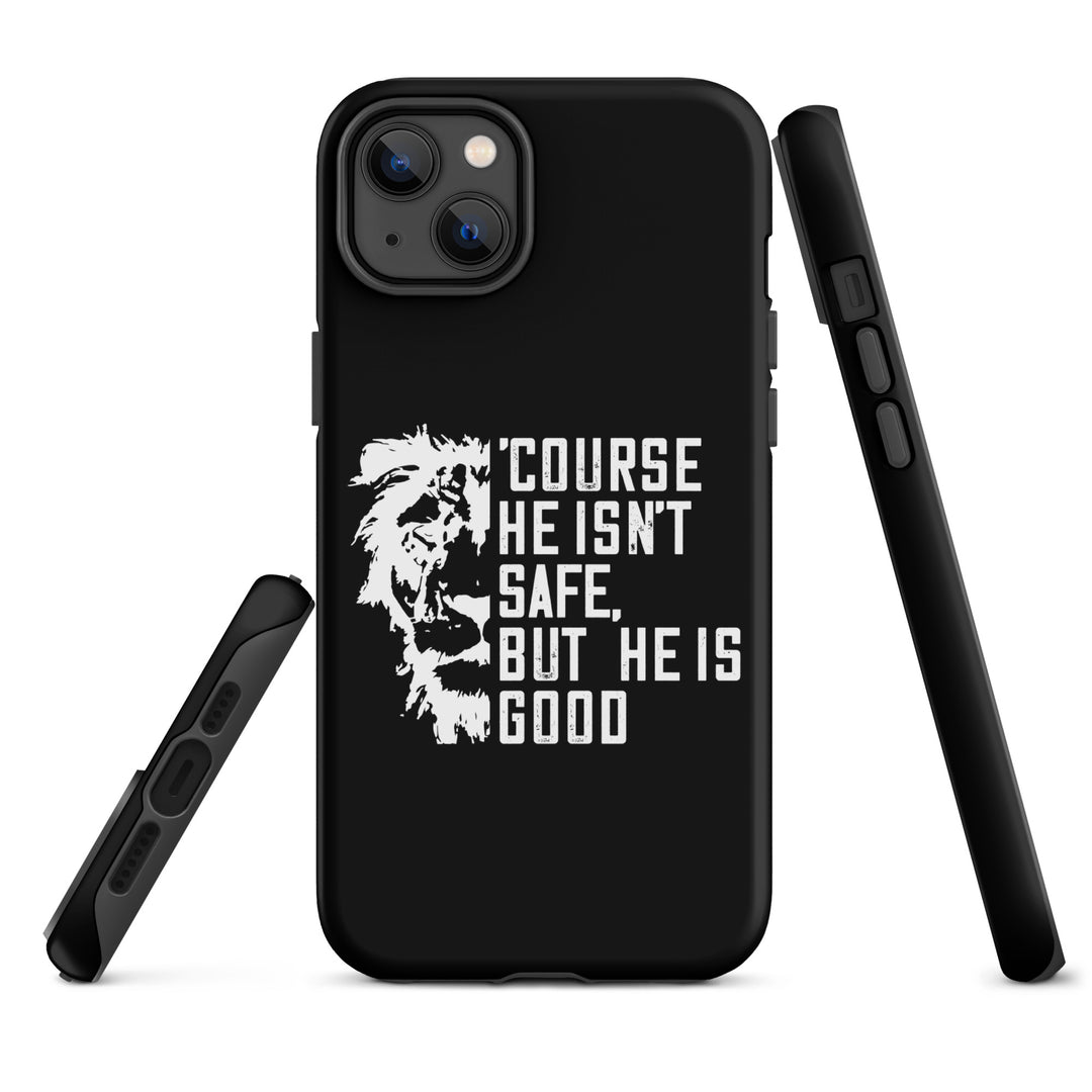 Christian Phone Case for iPhone® 'Course He Isn't Safe Black iPhone® Phone Cases   