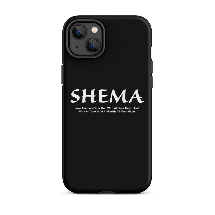 Christian Phone Case Shema Love The Lord Black  for iPhone® iPhone® Phone Cases Matte iPhone 14 Plus 