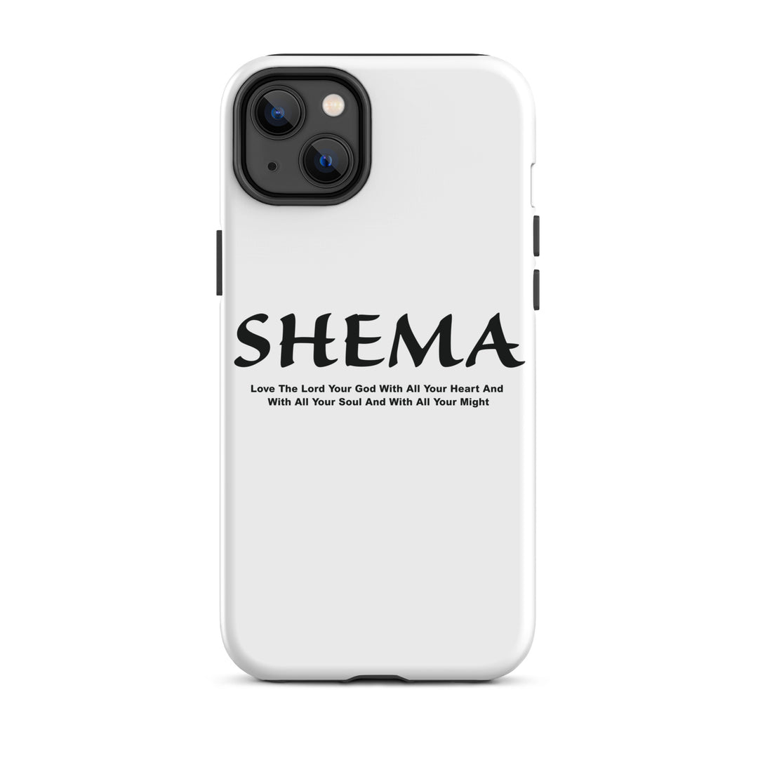 Christian Phone Case Shema Love The Lord White for iPhone® iPhone® Phone Cases Matte iPhone 14 Plus 