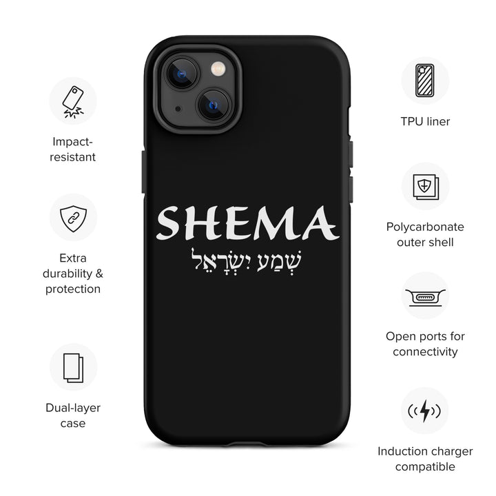 Christian Phone Case Shema Hebrew Black for iPhone® iPhone® Phone Cases   