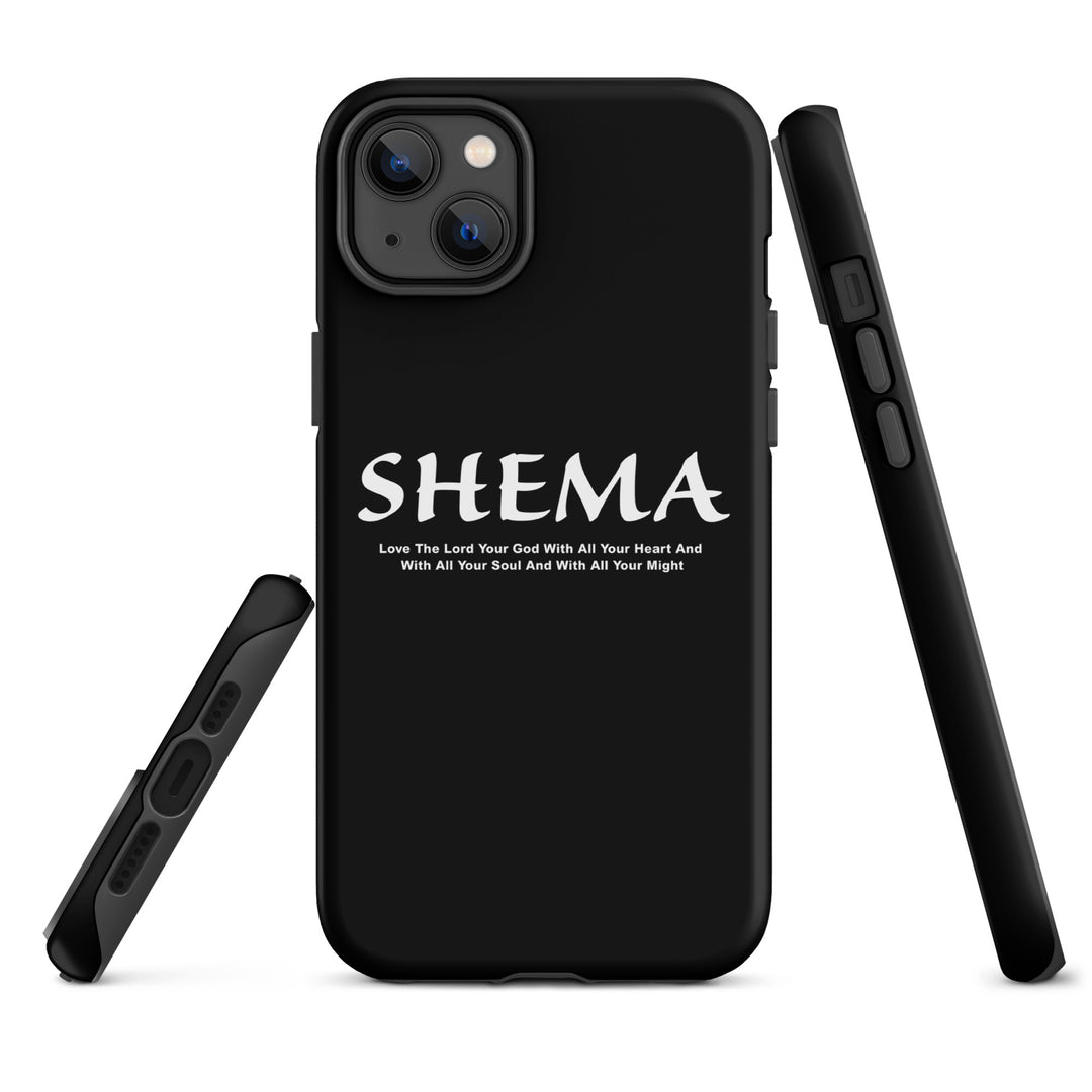 Christian Phone Case Shema Love The Lord Black  for iPhone® iPhone® Phone Cases   