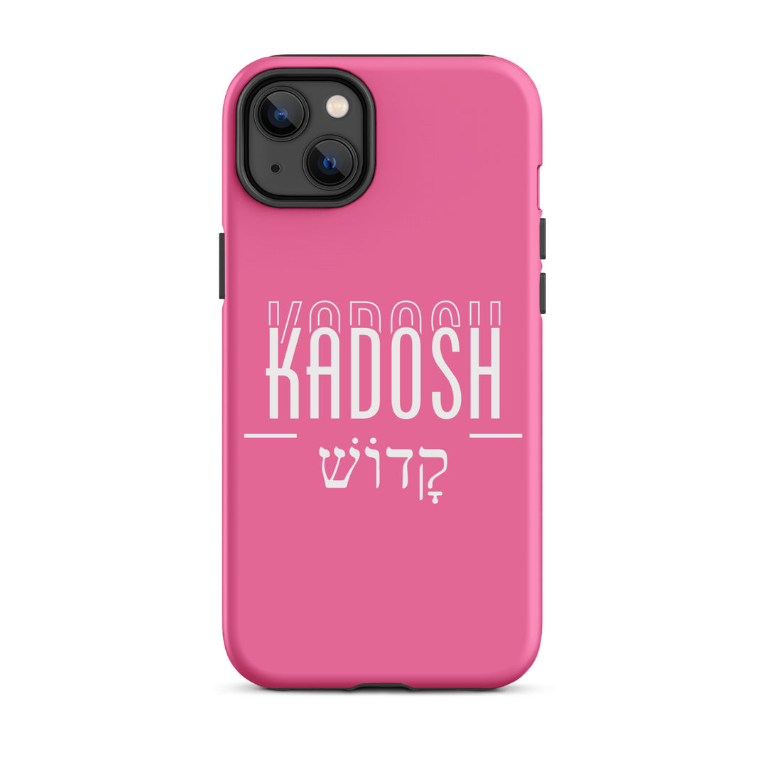 Christian Phone Case Kadosh Hebrew Pink for iPhone® iPhone® Phone Cases Matte iPhone 14 Plus 