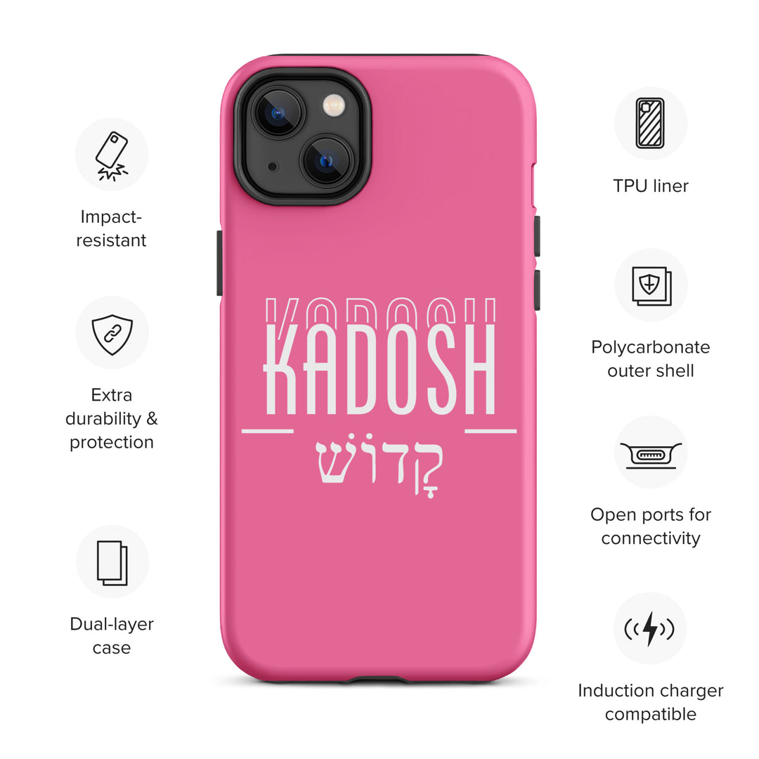 Christian Phone Case Kadosh Hebrew Pink for iPhone® iPhone® Phone Cases   