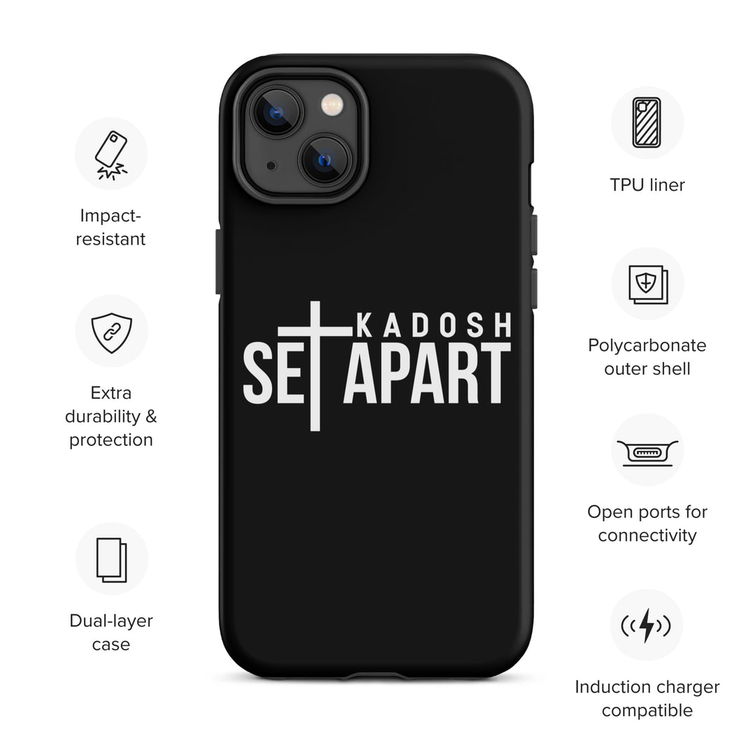 Christian Phone Case Set Apart Hebrew Black for iPhone® iPhone® Phone Cases   