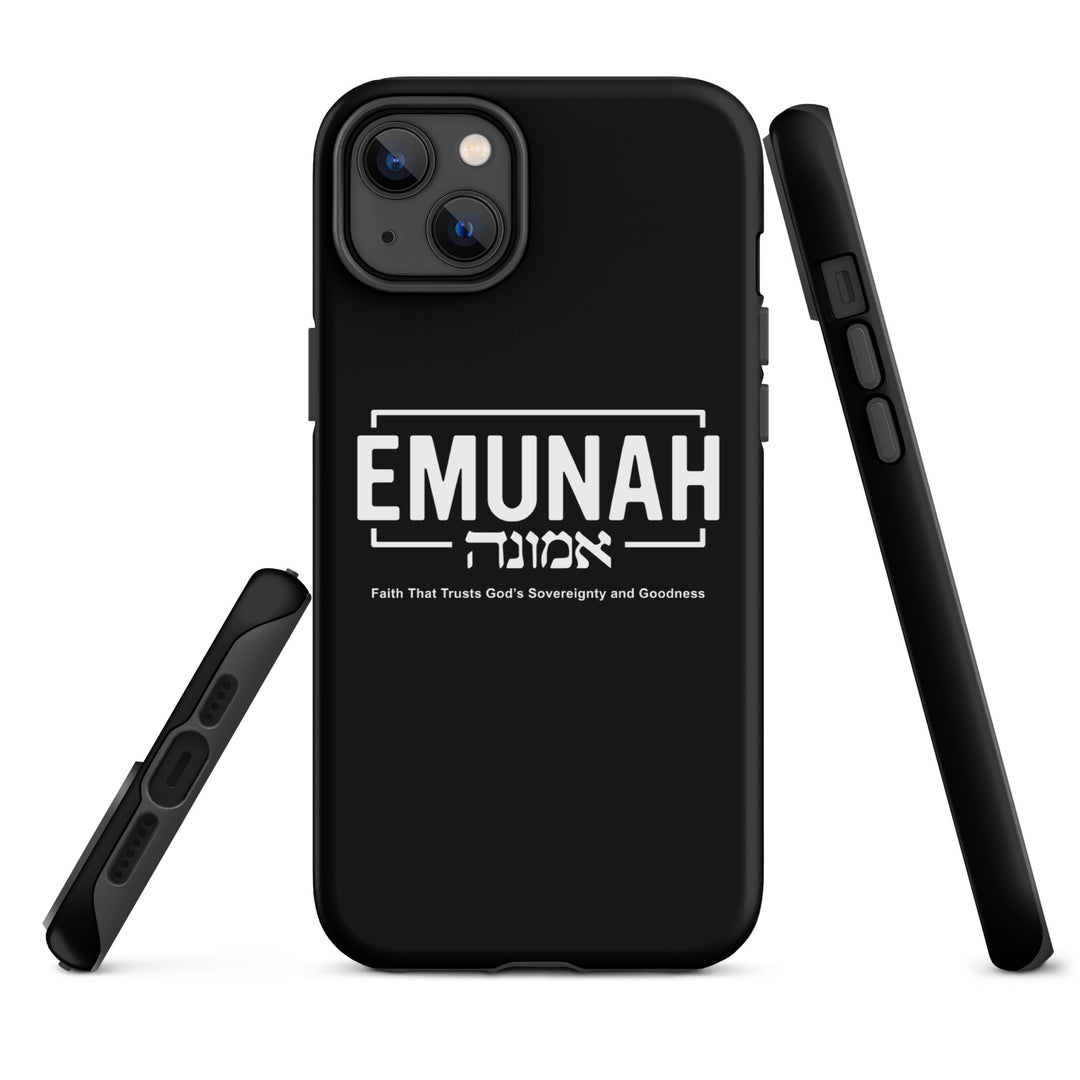 Christian Phone Case Emunah Faith That Trusts Black for iPhone® iPhone® Phone Cases   