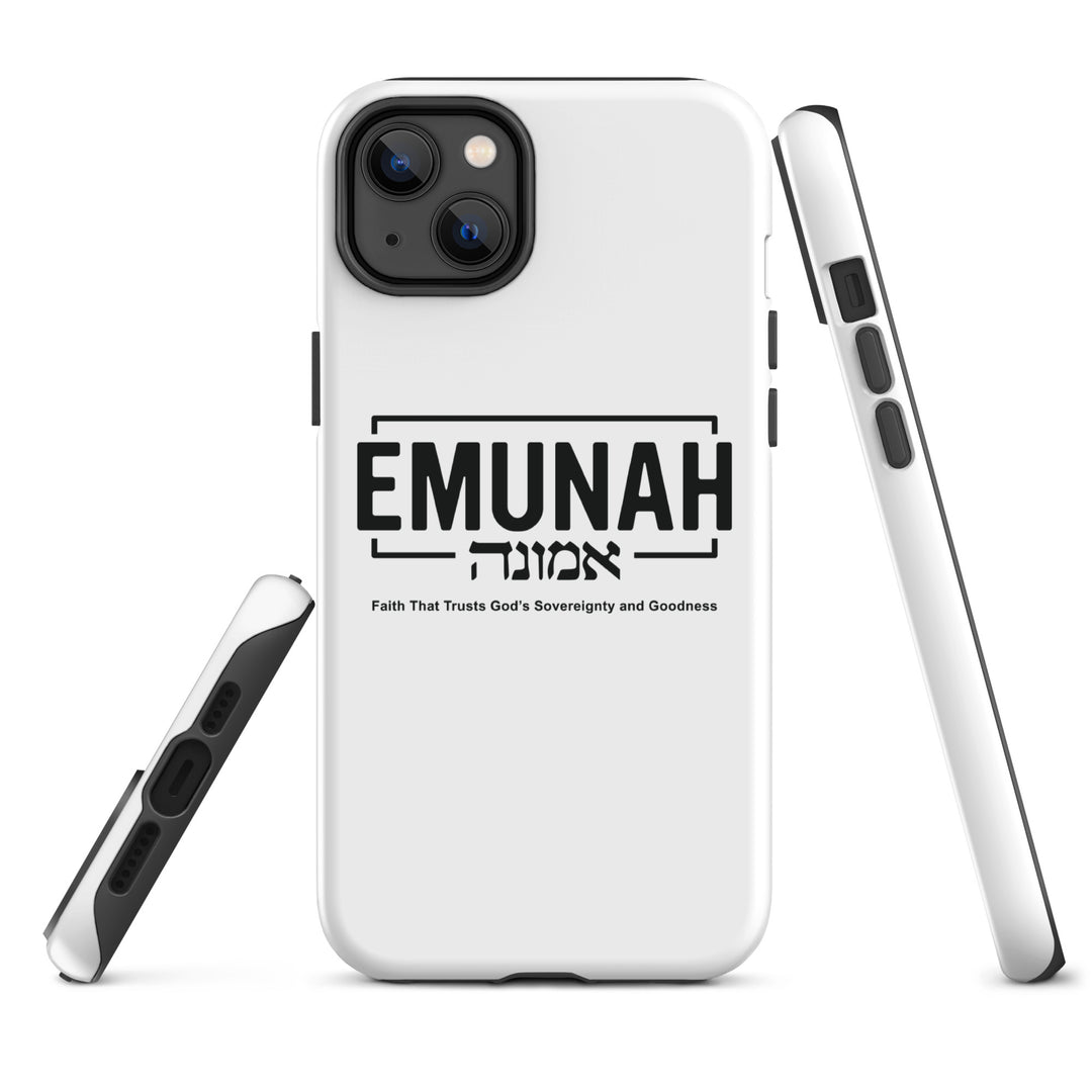 Christian Phone Case Emunah Faith That Trusts White for iPhone® iPhone® Phone Cases   