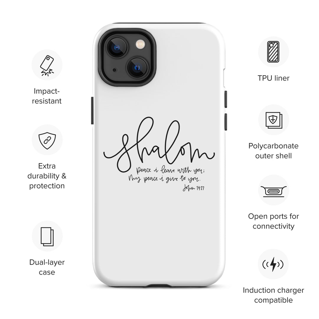 Christian Phone Case Shalom White for iPhone® iPhone® Phone Cases   