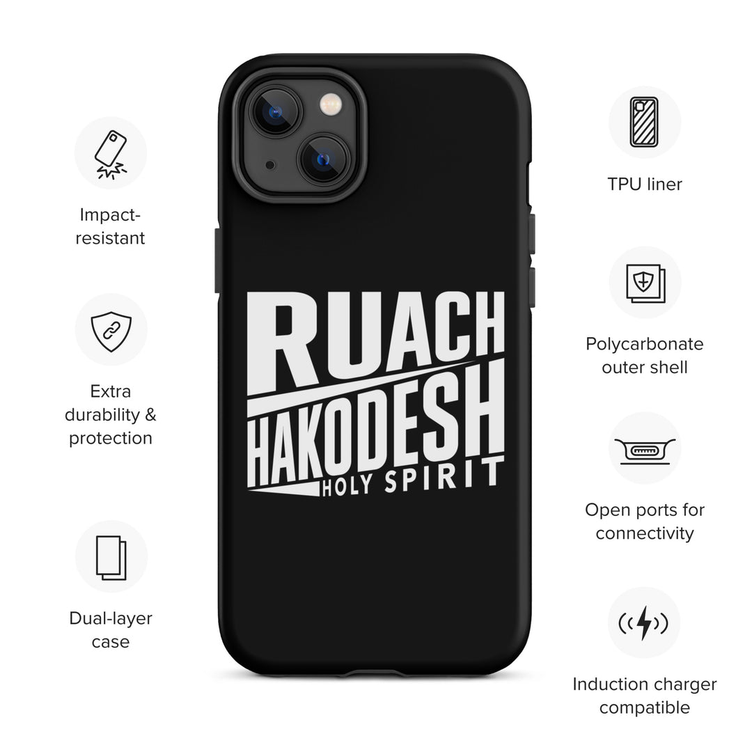 Christian Phone Case Ruach Hakodesh Holy Spirit Black for iPhone® iPhone® Phone Cases   