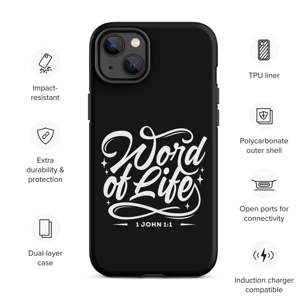 Christian Phone Case Word of Life Black for iPhone® iPhone® Phone Cases   