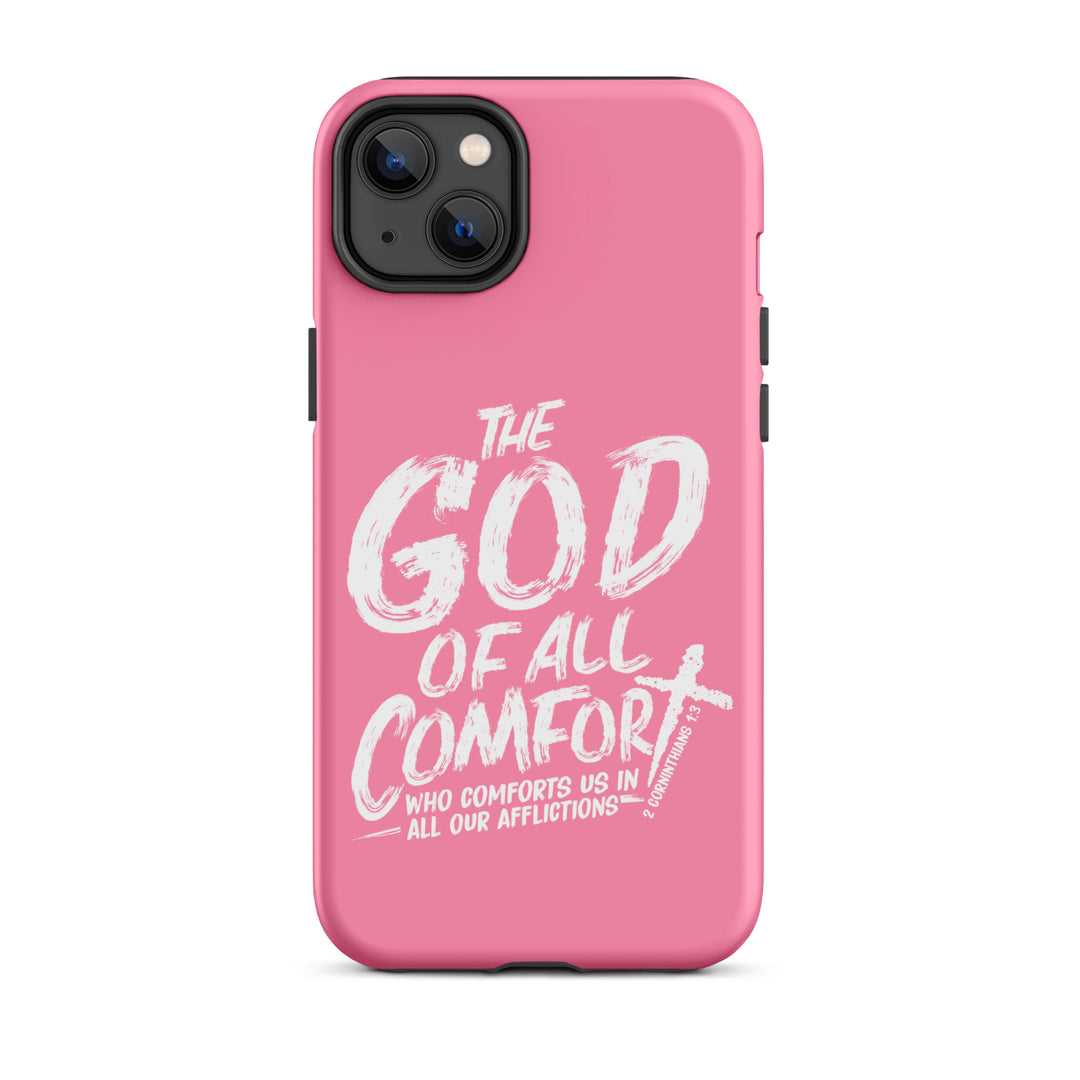 Christian Phone Case God of All Comfort Pink for iPhone® iPhone® Phone Cases Matte iPhone 14 Plus 