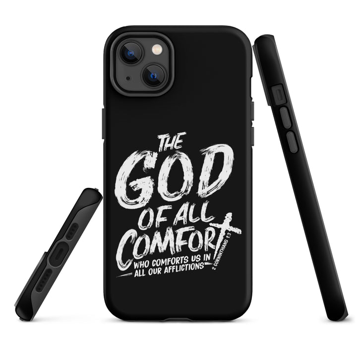 Christian Phone Case God of All Comfort Black for iPhone® iPhone® Phone Cases   