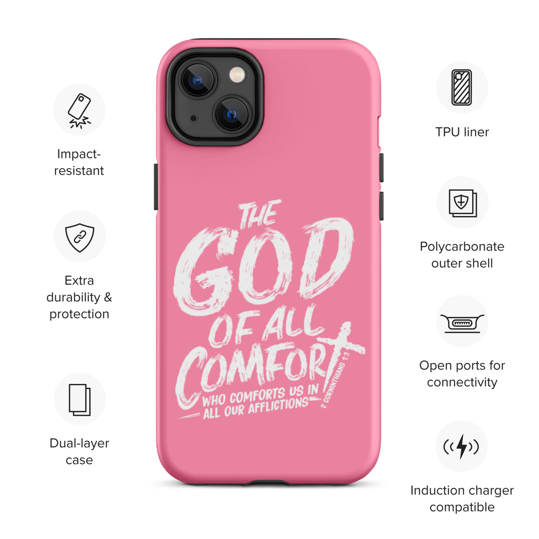 Christian Phone Case God of All Comfort Pink for iPhone® iPhone® Phone Cases   