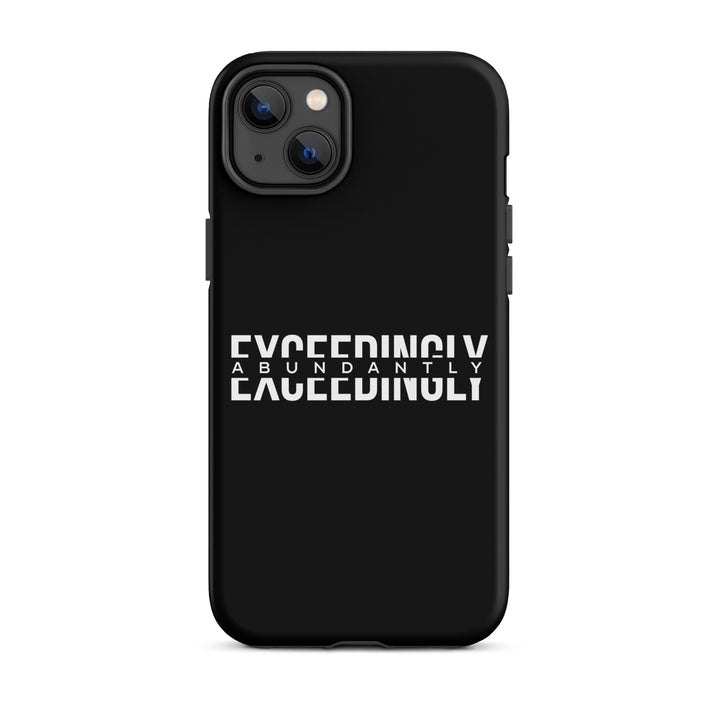 Christian Phone Case Exceedingly Abundantly Black for iPhone® iPhone® Phone Cases Matte iPhone 14 Plus 