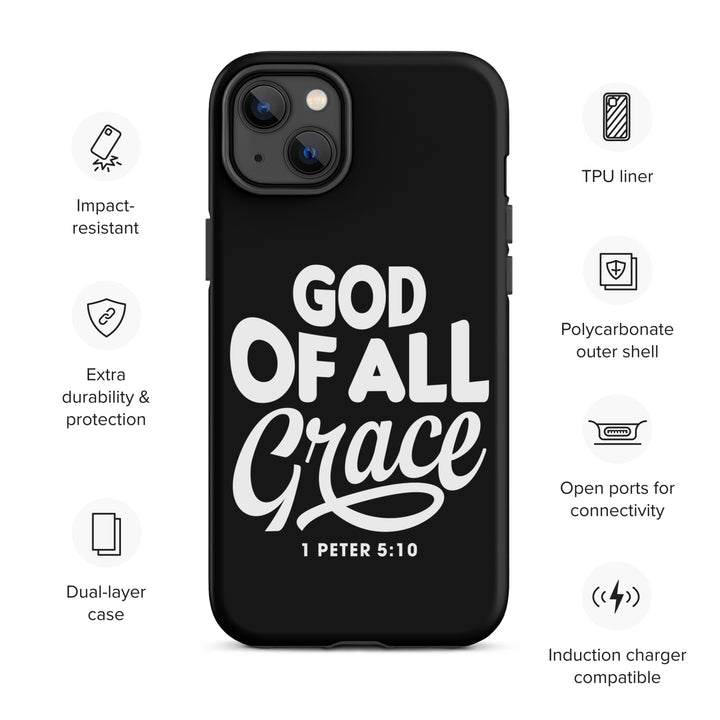 Christian Phone Case God of All Grace Black for iPhone® iPhone® Phone Cases   