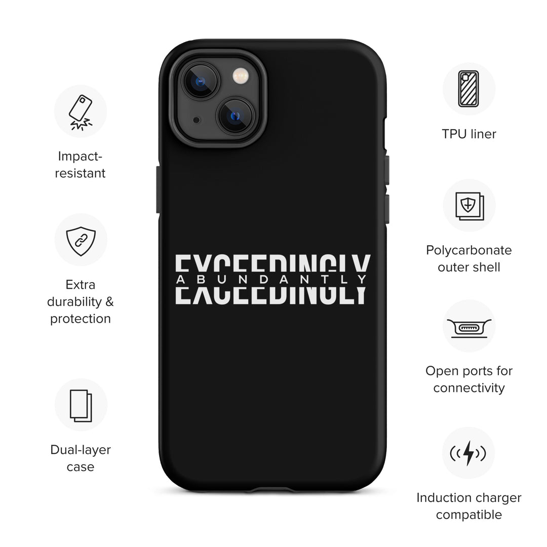 Christian Phone Case Exceedingly Abundantly Black for iPhone® iPhone® Phone Cases   