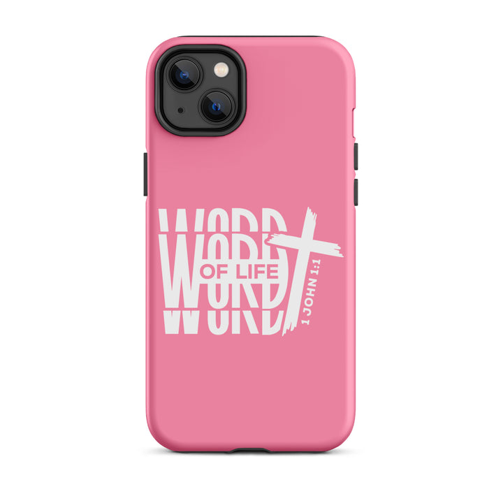 Christian Phone Case Word of Life Cross Pink for iPhone® iPhone® Phone Cases Matte iPhone 14 Plus 