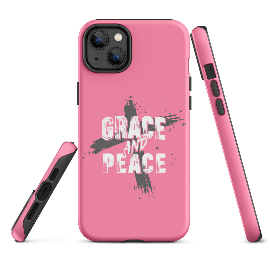 Christian Phone Case Grace and Peace Cross Pink for iPhone® iPhone® Phone Cases   